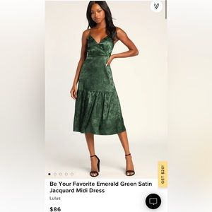 Lulus Emerald Green Midi Dress